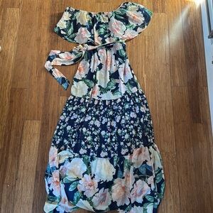 Vici off the shoulder floral maxi